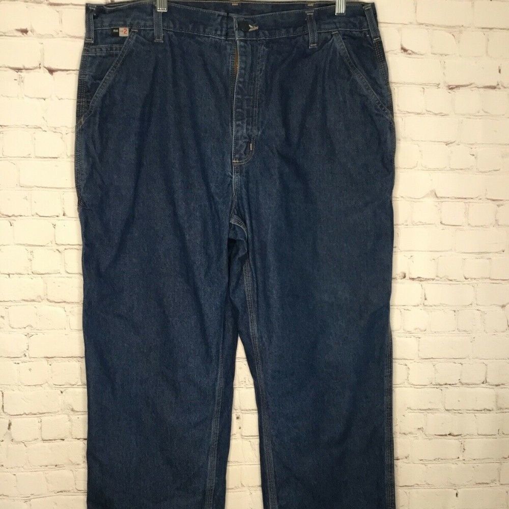 Carhartt FRB13 Men's Flame Resistant Denim‎ Loose Original Fit Jean Size 38 x 32